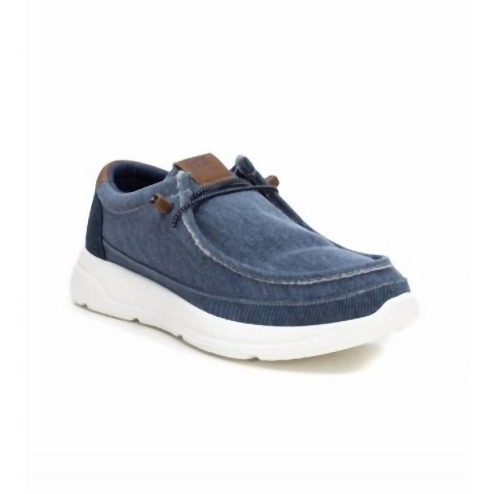 NEW XTI men's jack canvas loafers in navy